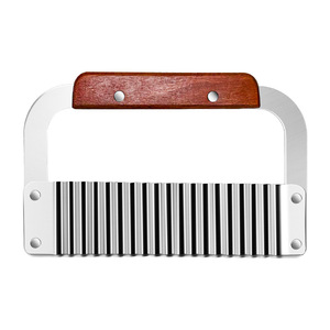 Cuchillo ondulado Manual <span class=keywords><strong>de</strong></span> acero inoxidable, <span class=keywords><strong>cortador</strong></span> <span class=keywords><strong>de</strong></span> patatas con Chip para verduras y gofres - Product Image 1