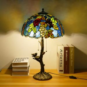 Lámpara de Escritorio LED de Estilo Europeo Retro Moderno, con Pantalla de Vidrio Tintado en Forma de Cúpula, 2700K, Ideal para Estudio, Cafetería, Habitación de Novios, Regalo, Dormitorio Cálido - Product Image 3