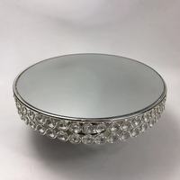 Support à gâteau en cristal doré de luxe pour événements festifs, décoration de gâteau de mariage