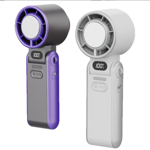 Ventilador de Mano Recargable, Mini Ventilador Portátil Gris para Coche, Ventilador de Mano para Exteriores - Product Image 3