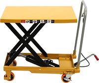 Table élévatrice à ciseaux hydraulique pour le chargement/déchargement de marchandises, plateforme à commande manuelle, dimensions 800-815 mm, hauteur de levage maximale 900 mm, capacité de charge 500 kg