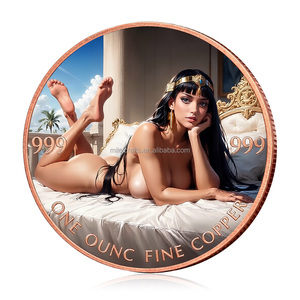 Pièces de monnaie en cuivre 999 faites sur mesure, motif « Naughty Girl », une once, artisanat métallique, personnage féminin, pièce de collection - Product Image 5