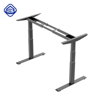 Fournisseur de cadres de bureau à double moteur 3 étapes, hauteur réglable de 650 à 1250 mm, prix compétitif, table de bureau réglable en hauteur