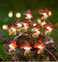 Nouvelle Guirlande Lumineuse LED Colorée en Fil de Cuivre 2026 pour Pâques et Noël, Décoration Mixte Champignons Lapins Carottes Ambiance Festive
