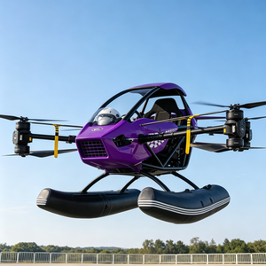 เครื่องบิน VTOL สีม่วงรุ่นใหม่ ใช้พลังงานแบตเตอรี่  ทำจากคาร์บอนไฟเบอร์  ควบคุมด้วยรีโมทคอนโทรล น้ำหนักเบา ปีกแบบหมุนขึ้นลงได้ - Product Image 1