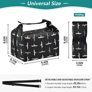 New Arrival Aloha Leakproof Cooler Bag Hawaiian Custom Design Iwa Birds Print Small Portable Insulated Lunch Bag with Buckle - Product Image 3