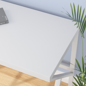 Hiện Đại 1.52M Gỗ Sồi Trắng K-Chân Bàn Máy Tính Gỗ + Kim Loại Chuyển Đổi Văn Phòng Bảng Trực Tiếp Từ Nhà Máy Nguồn - Product Image 5