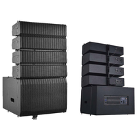 Équipement sonore de scène comprenant des enceintes actives Line Array et des haut-parleurs professionnels pour les grandes performances en plein air
