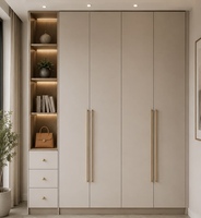 Armoire d'entrée moderne Balom personnalisée, gris mat, avec banc à chaussures intégré pour l'organisation du rangement dans l'entrée résidentielle