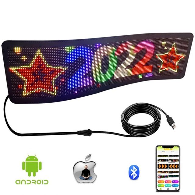 Flexible LED Display Panel for Car Rear Window Smart APP Control Expression Light Display Sign Board for Car Store Advertising