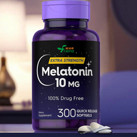 Capsules de mélatonine à libération rapide 10 mg, super puissantes, pour s'endormir plus rapidement, se dissolvant et absorbant mieux