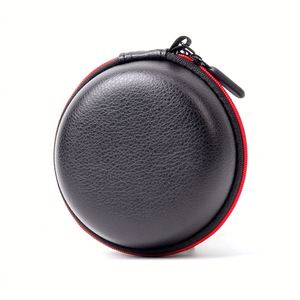 Étui de protection en cuir PU noir avec fermeture éclair pour écouteurs, chargeur et câble de données - Petit étui portable à usage spécial - Product Image 1