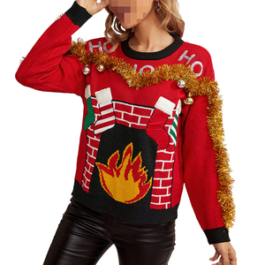 <span class=keywords><strong>Pull</strong></span> de Noël décontracté pour <span class=keywords><strong>femme</strong></span>, <span class=keywords><strong>pull</strong></span> en tricot de Noël avec broderie de lettres pour <span class=keywords><strong>femme</strong></span> - Product Image 3