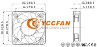 YCCFAN 5010 DC Ventilador de refrigeración YDH5010C05F 12V 2pin Ventiladores fríos sin escobillas Enfriador Radiador Parte Ventilador de flujo axial