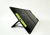 Panneau solaire pliable Alecter Solar 100W 2x50W ETFE >23,5% d'efficacité Silicium monocristallin Noir 3,1KG Modèle DC/USB A/Type-C