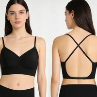 Meilleure vente transfrontalière : Soutien-gorge invisible pour femme en nylon, sans armatures, sans bretelles, sans coutures, fin, à dos en U, pour dos élégant, à porter en bandoulière