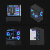 Boîtier d'ordinateur M-ATX en vrac compatible avec radiateur 240 mm, limite de hauteur du processeur 170 mm, avec 1 baie de stockage HDD et 2 baies de stockage SSD