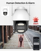 Cámara PTZ WiFi Inteligente 4K con Audio Bidireccional, Detección de Movimiento, Visión Nocturna, Alarma, IP65 Impermeable, Almacenamiento en Tarjeta SD, OEM para CCTV