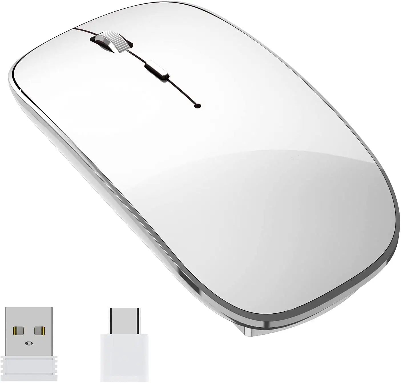 Mouse Wireless da ufficio di tipo C wireless per tablet computer con scatola dei colori 4 pulsanti mouse da ufficio accetta la personalizzazione