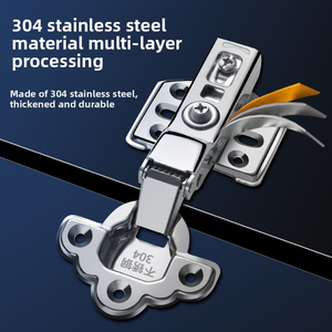 Bisagra Desmontable de Acero Inoxidable 304 para Puerta de Armario de Oficina/Hogar, Amortiguador en Forma de Ciruela, Diseño Engrosado, Cierre Suave - Product Image 2