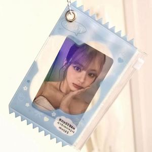New Kpop Idol Custom Design PVC Plastic Photo Card Holder With Keychain Album Photo Card Holder With Prrotect Film - Product Image 3