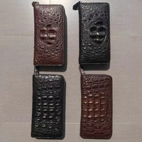 Tas Clutch Kulit Buaya Asli Berkualitas Tinggi Dompet Kulit Asli Anti Maling Pria Kapasitas Besar