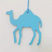 Nouveau sac en cuir véritable pendentif femmes sac accessoires Date palmier accessoires suspendus chameau Animal motif sac pendentif