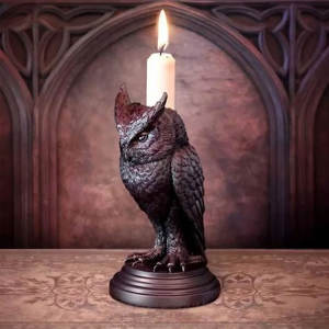 Halloween Statue Retro Gothic Black Crow <strong>Candle</strong> <strong>Holder</strong> Halloween Antique Statue <strong>Owl</strong> Home Decor Resin Sculpture Craft Ornament - Product Image 5