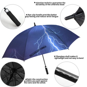 Factory Direct Oversize Automatic Golf <b>Umbrella</b> 62 Inch Ventilated Canopy UV Protection <b>Umbrella</b> Custom Printing - Product Image 6