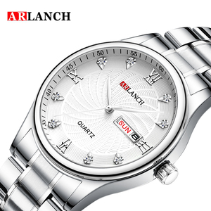 Montre à quartz pour homme, double calendrier, étanche, en acier inoxydable, montre-bracelet décontractée pour affaires - Product Image 6