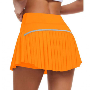 Rok Lipit Multi-Warna Fashion Musim Panas Terlaris Anti-Exposure Pinggang Tinggi Rok Pendek Olahraga Fitness Bernapas Rok Tenis - Product Image 3