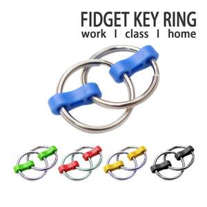 Mainan Rantai Sepeda Flippy Roller untuk Menghilangkan Stres Grosir 30Mm Spinner Tangan Logam Berwarna-warni Gantungan Kunci Fidget Mainan Promosi - Product Image 4