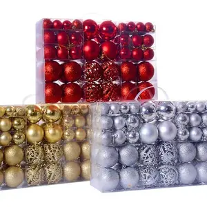 Scatola regalo per palline di natale ornamenti per alberi di natale con 100 pezzi 3-6cm altezza/tappetino/rosa/palla vuota