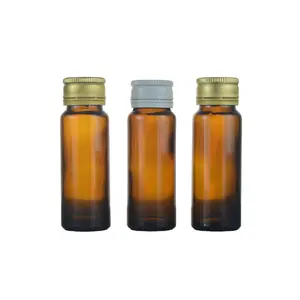 30 ml 50 ml bernsteinfarbene Glasflaschen in pharmazeutischer Qualität bernsteinfarbene Hustensaft-Medizinglasflasche mit Aluminiumkappe