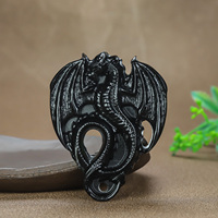 Nouvelle statue de dragon en jade naturel sculptée et gravée, objet décoratif artisanal Feng Shui, mascotte
