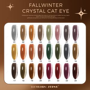 JTING - Nueva Colección de Esmaltes de Gel de Ojo de Gato Cristalinos de 24 Colores, Estilo Otoño Invierno, Esmalte de Gel Magnético Brillante, Proveedor de Esmaltes de Uñas OEM/ODM - Product Image 4