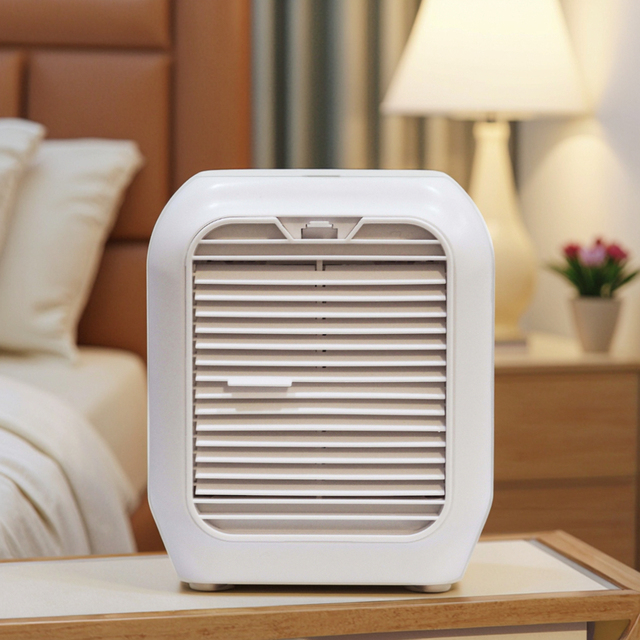 Portable Battery Plastic AC Air Conditioner Fan 3 Speed Touch Control Rechargeable Household Small Air Cooler Hydrocooling