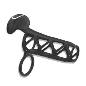 Silikon horoz kol vibratör 9 frekansları ile uzaktan kumanda yetişkin büyütücü seks oyuncakları içeren Penis halkaları - Product Image 4