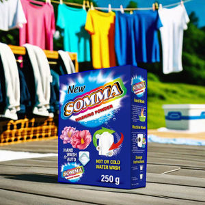 Lessive en poudre portable de 250g de qualité supérieure, écologique, blanchissante, parfum floral, détachant naturel, design gratuit, vente en gros - Product Image 2