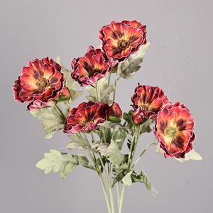 Flor de Amapola Artificial <span class=keywords><strong>EVA3</strong></span>, Modelo de Amapola Grande, Alta Calidad, Relieve, Decoración del Hogar, Arreglo Floral, Adorno - Product Image 2