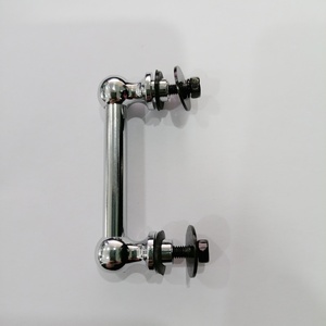 Poignée de meuble en acier inoxydable chromé avec embouts, diamètre de la capuchonnette 12 mm, filetage métrique, finition standard classe 8.8, usage industriel - Product Image 6