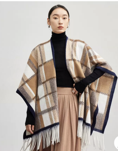 Nouveau châle pour femme 2026, écharpe douce à devant ouvert, poncho en tricot pour le printemps, l'automne et l'hiver, châle enveloppant, <span class=keywords><strong>pull</strong></span> d'hiver pour adolescentes - Product Image 4