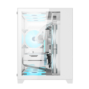 Boîtier de PC de jeu de haute qualité le plus populaire, boîtier d'ordinateur <span class=keywords><strong>RGB</strong></span> ATX, cadre en SPCC, panneau en verre, cube, boîtier d'ordinateur de jeu de bureau - Product Image 3