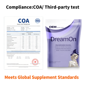 Gomitas para Dormir OEM, Mejora la Calidad del Sueño, Listas para FBA, Suministro a Granel Estable, Prueba COA para Vendedores de Plataformas de Comercio Electrónico - Product Image 5