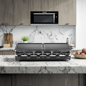 Grill électrique multifonctionnel pour <span class=keywords><strong>12</strong></span> personnes, antiadhésif, sans fumée, 1350W, contrôle de la température, acier au carbone, utilisation domestique - Product Image 1