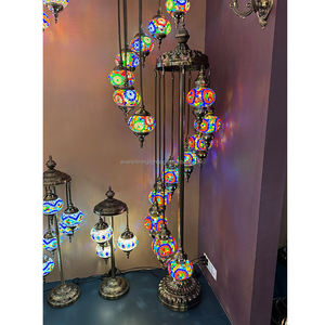 <span class=keywords><strong>Lampadaire</strong></span> marocain Marrakech 9 grands globes en verre mosaïque Vintage lampe sur pied décorative de <span class=keywords><strong>style</strong></span> bohème turc - Product Image 1