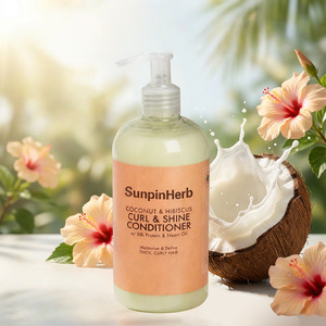 Après-shampoing hydratant intense pour boucles, à l'huile de coco et aux protéines de soie, pour cheveux bouclés épais, définit et lisse les boucles - Product Image 1