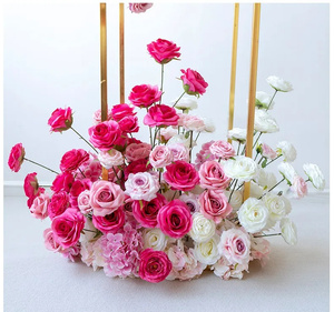 ครีมสีชมพูสีขาว Rose กล้วยไม้งานแต่งงานฉากหลังตกแต่งแขวนดอกไม้แถวจัดงานปาร์ตี้ <span class=keywords><strong>Alise</strong></span> ชั้นดอกไม้ Props - Product Image 2