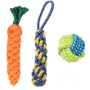 Juguetes de cuerda de algodón para perros, con forma de zanahoria, juguete duradero para masticar, para jugar en interiores, para mascotas - Product Image 2
