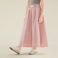 Nouveau design – Pantalon culotte large pour filles, été-printemps – Rose/Beige, léger, respirant, taille élastique, décontracté pour enfants